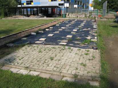 Plattenflche als Untergrund